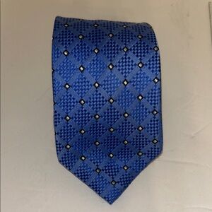 Donald J Trump tie Blue great condition gold plate logo
